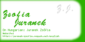 zsofia juranek business card