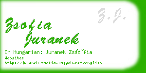 zsofia juranek business card